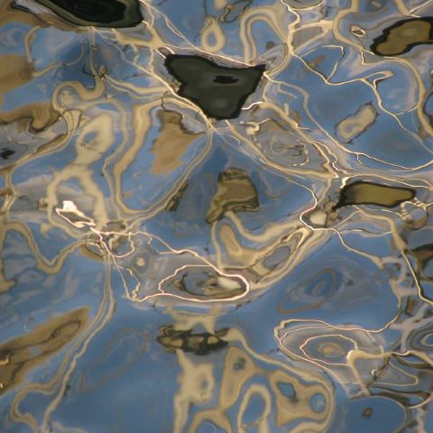 water reflection with swirls