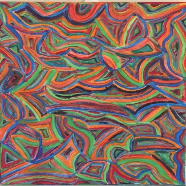 multi-colored swirls on canvas