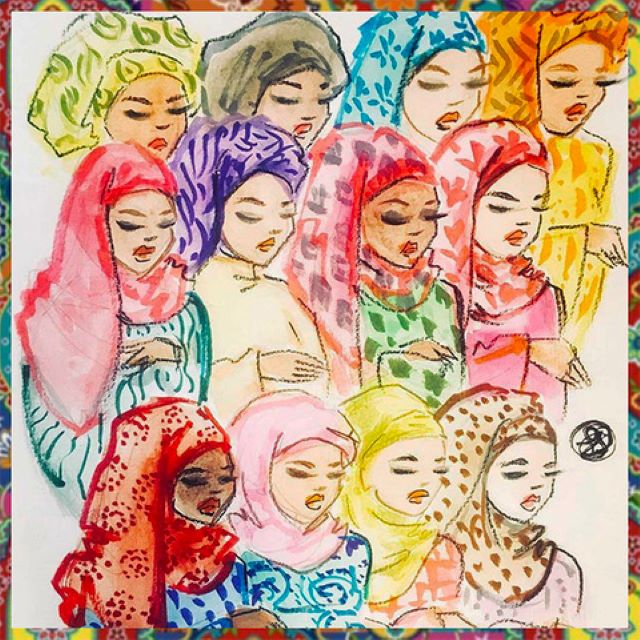 women in watercolors 